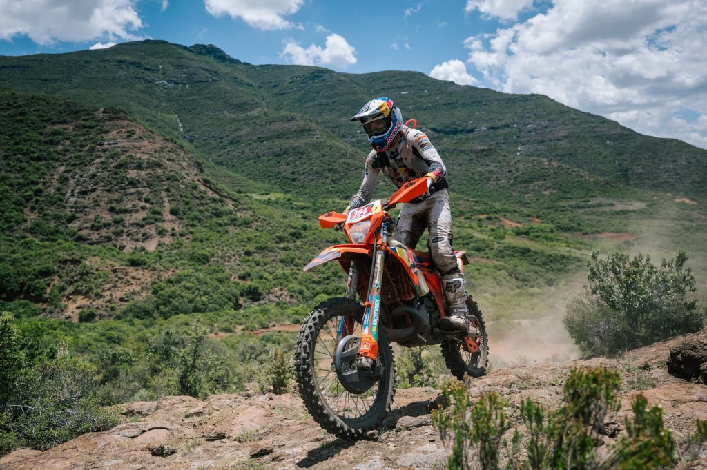 Manuel Lettenbichler ends his championship-winning 2025 Hard Enduro season with a strong second-place finish at the Roof of Africa in Lesotho.